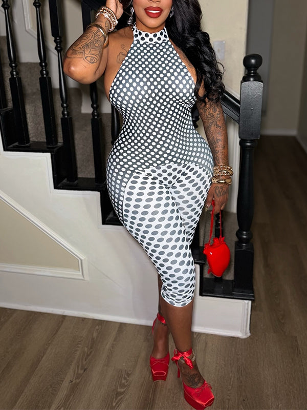 Dot Halter Jumpsuit