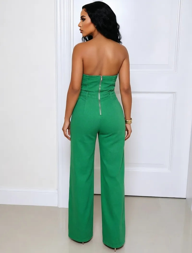 Strapless Wide Leg Jumpsuit