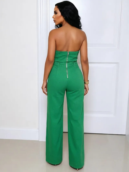 Strapless Wide Leg Jumpsuit