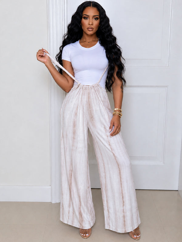 Printed Drawstring Jumpsuit