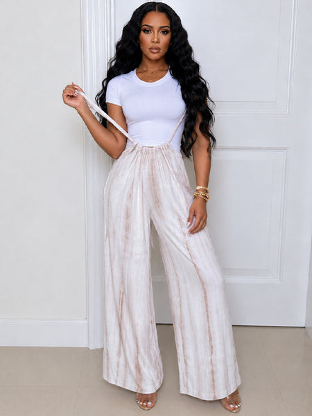 Printed Drawstring Jumpsuit