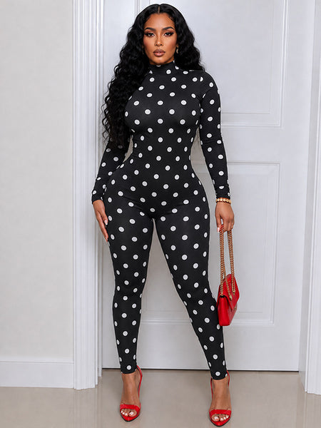 Dot Skinny Jumpsuit