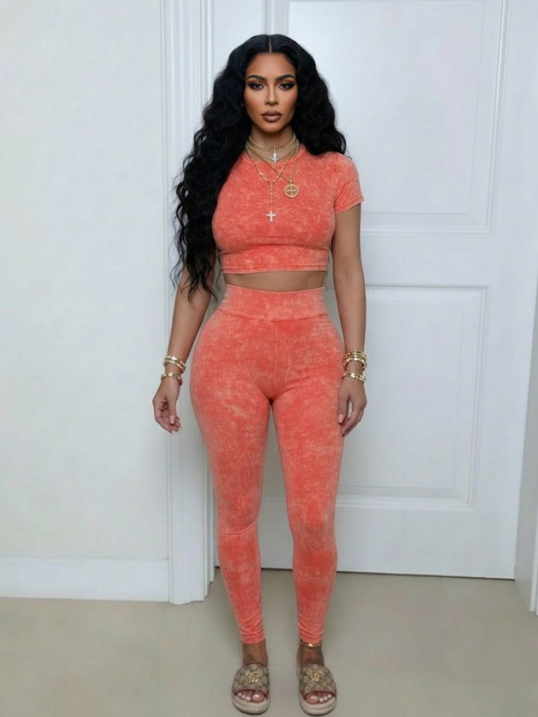 Printed Tee & Pants Set