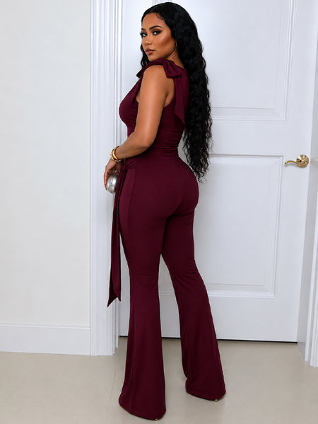Draped Tank Top & Tied Pants Set
