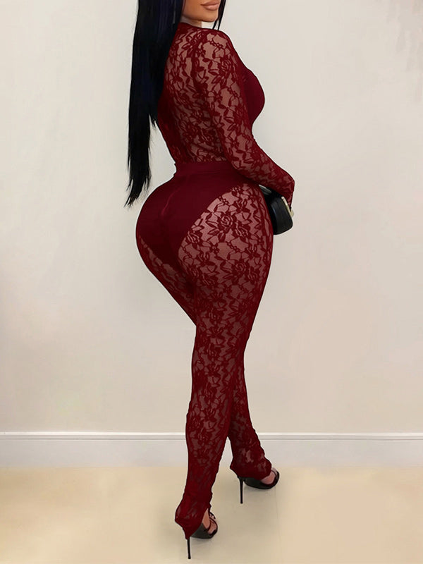 Lace Cut-Out Jumpsuit
