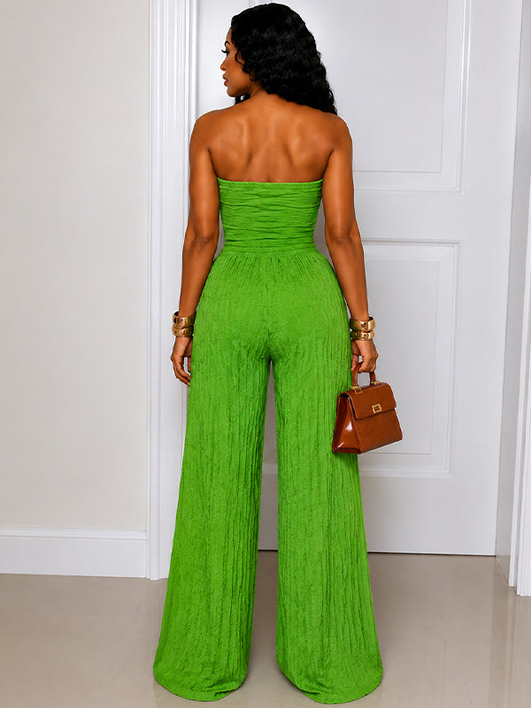 Ruched Strapless Jumpsuit