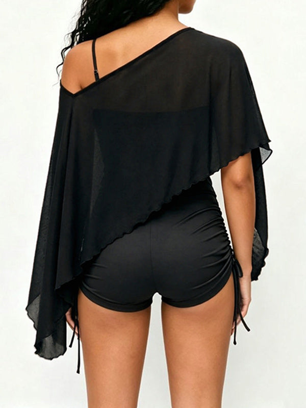 Boat Neck Top & Cami Romper Set