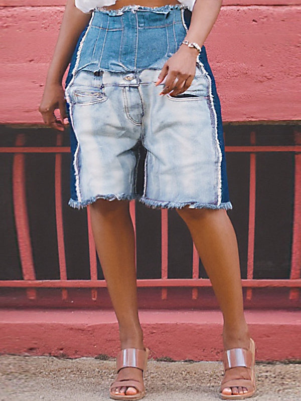 Morchique Denim Combo Bermuda Shorts