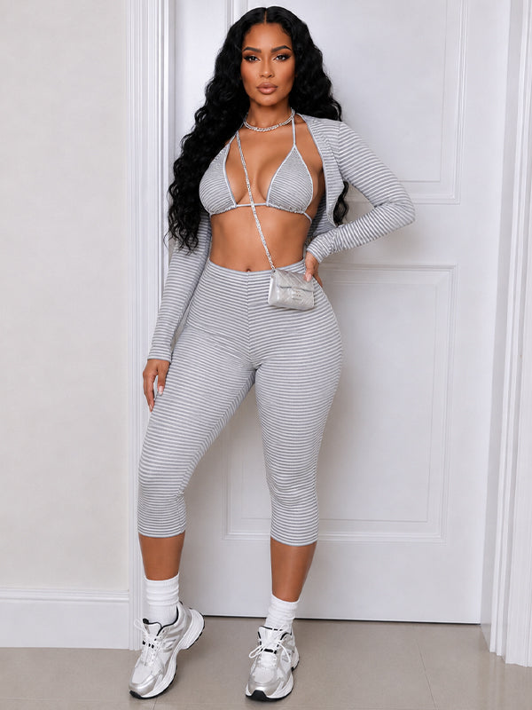 Halter 3PC Capri Pants Set