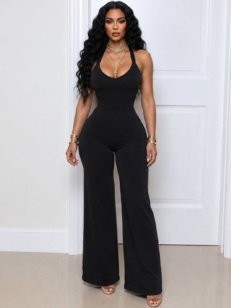 Morchique Solid Tie-Back Cami Jumpsuit