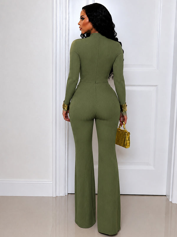 Ribbed Cutout Jumpsuit