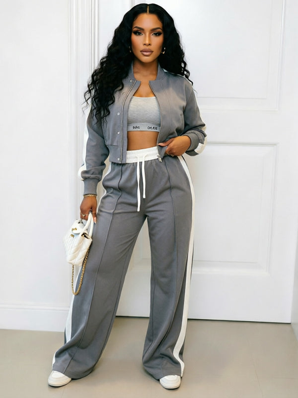 Side-Stripe Jacket & Pants Set