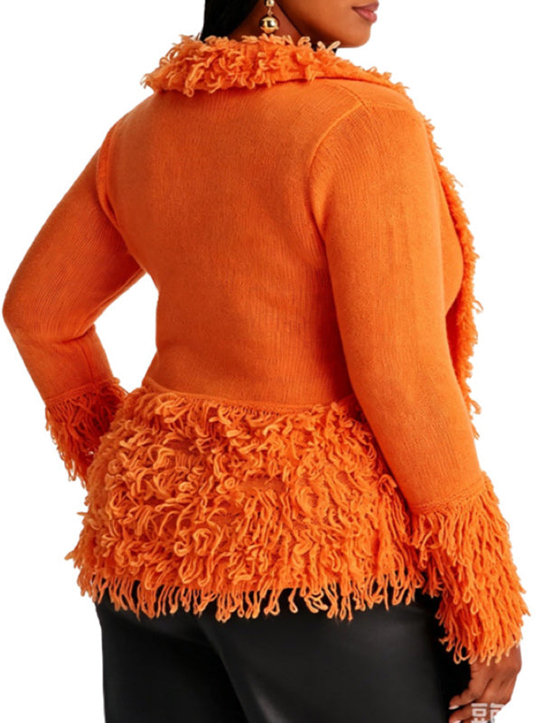 Solid Fringe Cardigan
