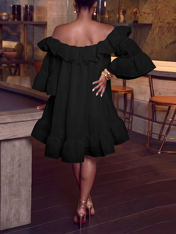 Off-Shoulder Ruffle Dress