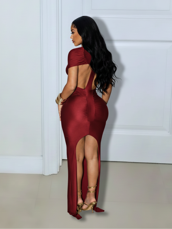 Draped Cutout Bodycon Dress