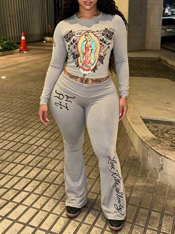 Printed Top & Pants Set