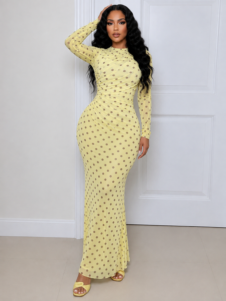 Polka Dot Maxi Dress