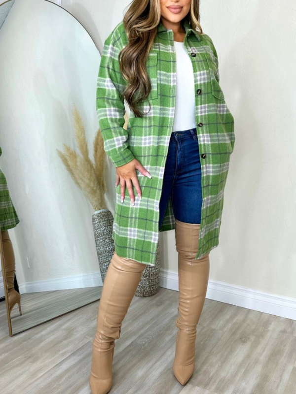 Plaid Shirt Jacket--Clearance