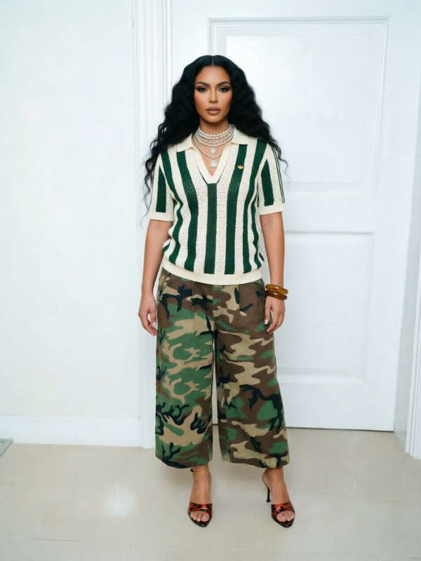 Camo Wide-Leg Capris