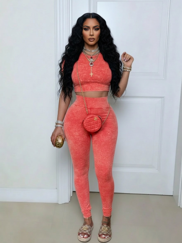 Printed Tee & Pants Set