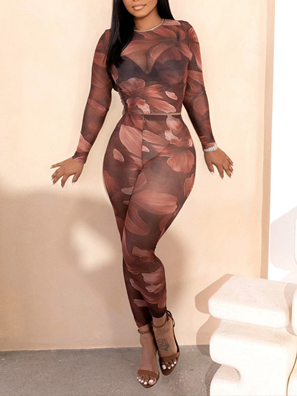 Printed Skinny Pants Set