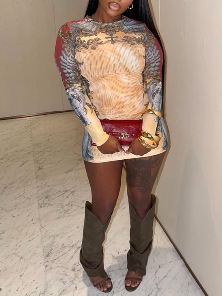Morchique Printed Bodycon Dress