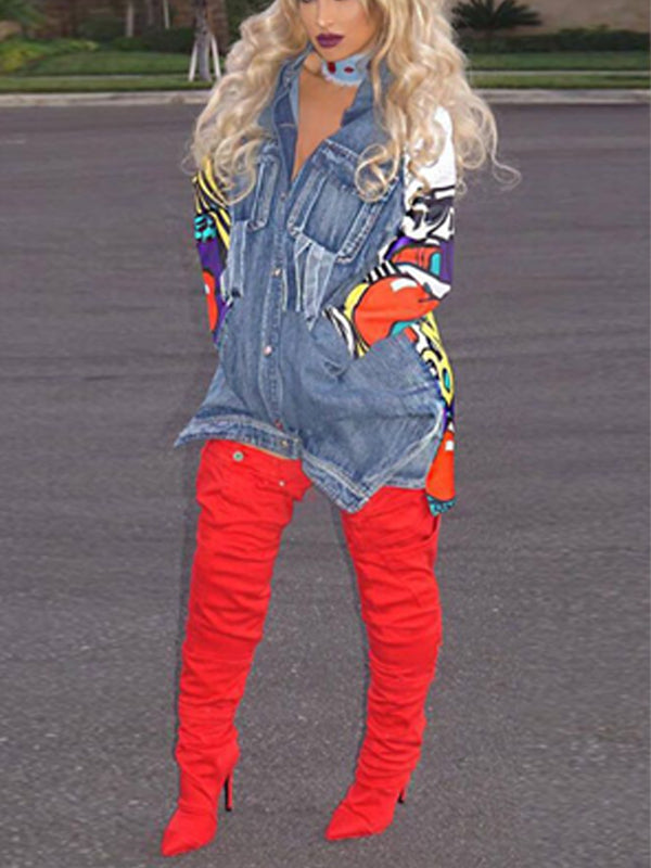 Printed Denim Jacket