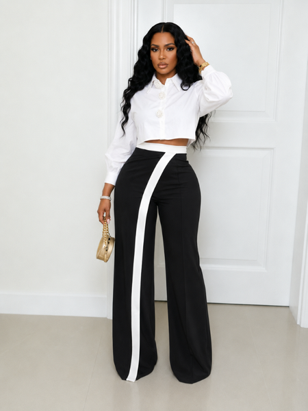 Two-Tone Combo Pants