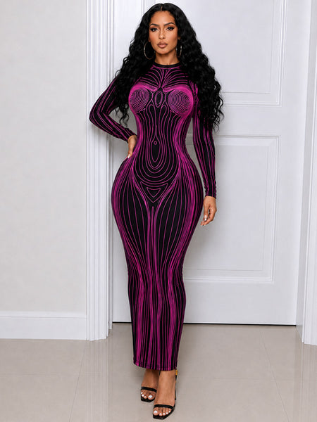 Printed Bodycon Dress
