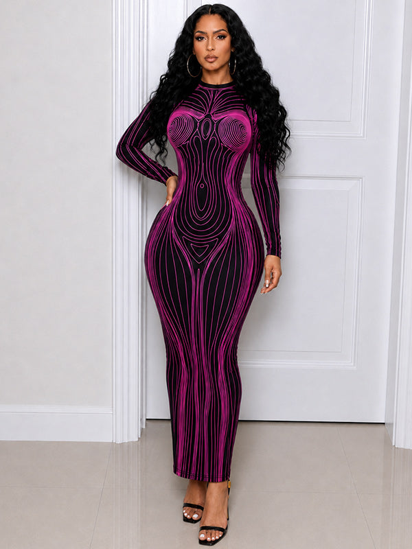 Printed Bodycon Dress