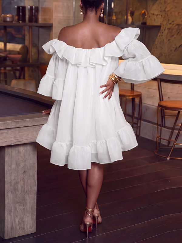 Off-Shoulder Ruffle Dress