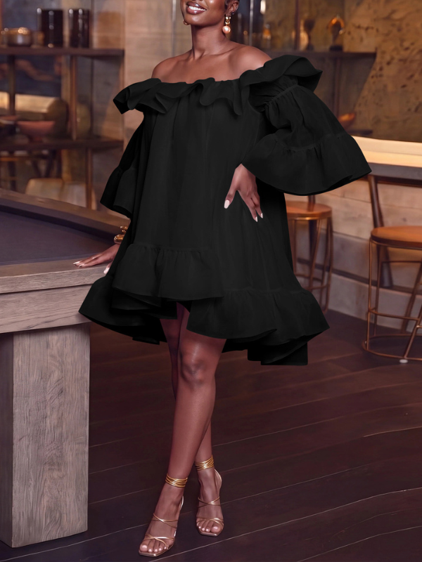 Off-Shoulder Ruffle Dress