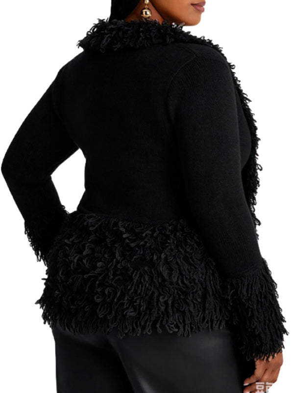 Solid Fringe Cardigan