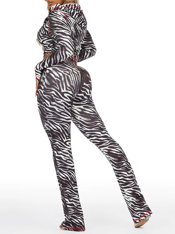 Printed Hooded Top & Pants Set