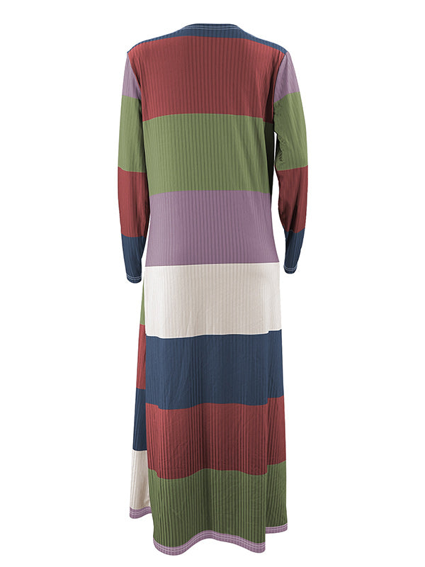 Stripe Strapless Dress & Cardigan Set
