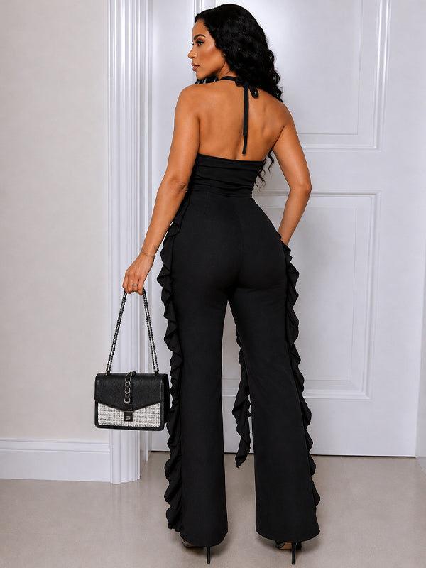 Ruffle Halter Jumpsuit