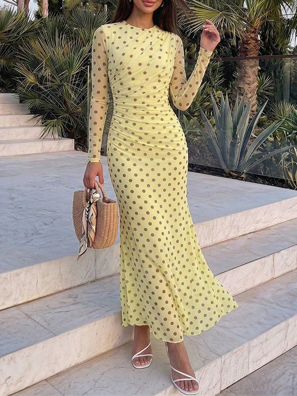 Polka Dot Maxi Dress