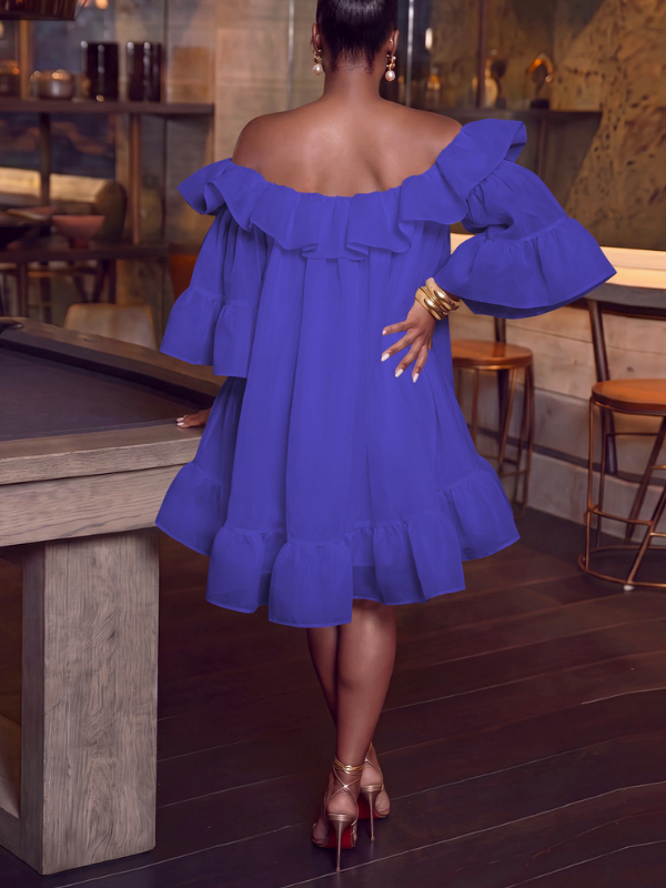 Off-Shoulder Ruffle Dress