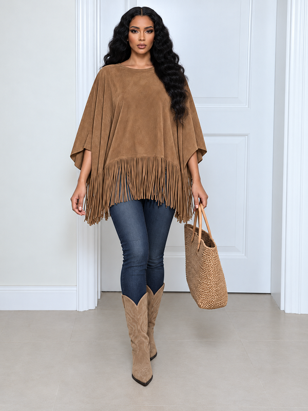 Solid Fringed Tee