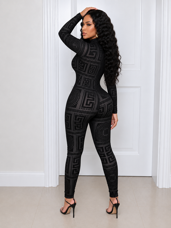 Printed Skinny Jumpsuit