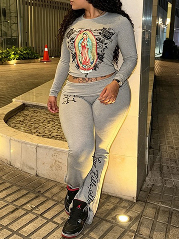Printed Top & Pants Set
