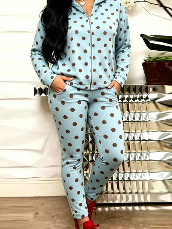 Letter‑Print Hooded Sweatshirt & Pants Set