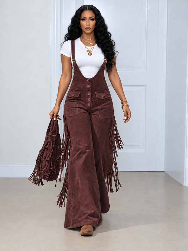 Fringe Flare Overalls