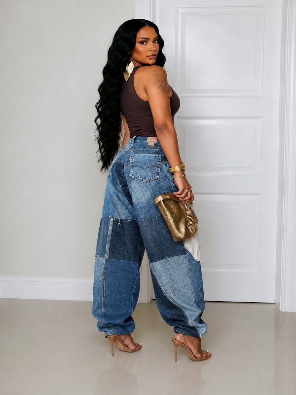 Patch Print Jeans