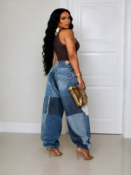 Patch Print Jeans