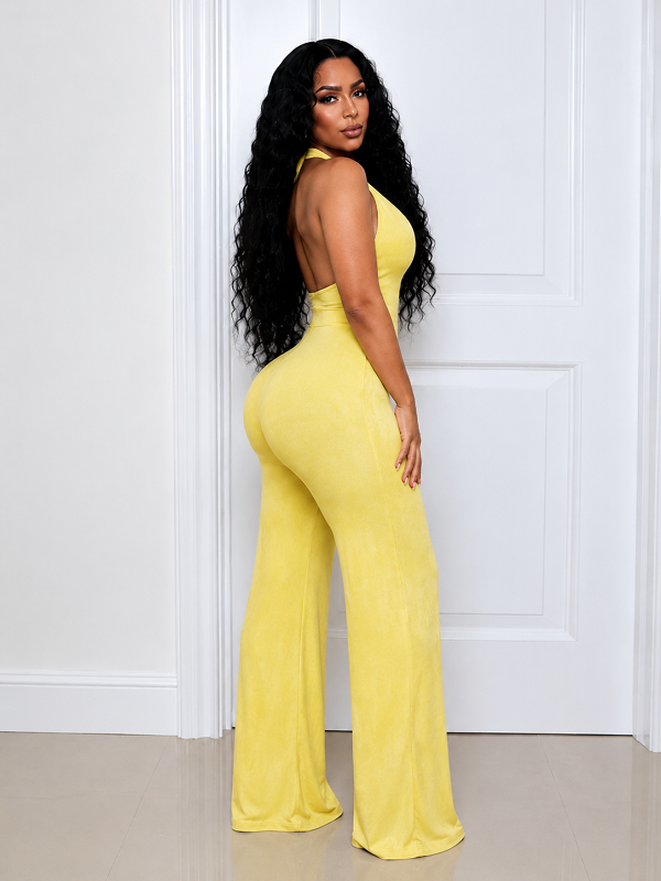 V-Neck Halter Jumpsuit
