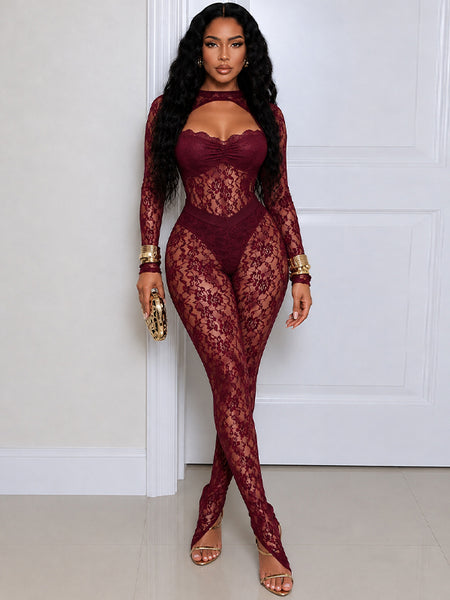 Lace Cut-Out Jumpsuit