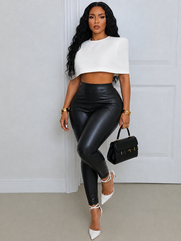 Sculpted Cape Crop Top