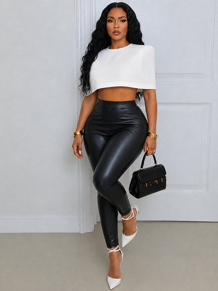 Sculpted Cape Crop Top