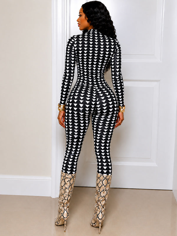 Printed Skinny Pants Set